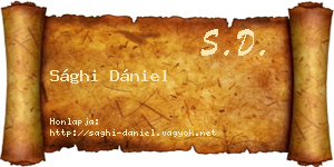 Sághi Dániel névjegykártya